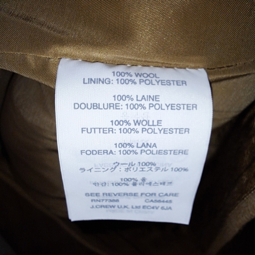 NWT Sz 10 Tall Ladies J. Crew Classic Tan No. 2 Pencil Skirt Lined 100% Wool - Picture 8 of 8
